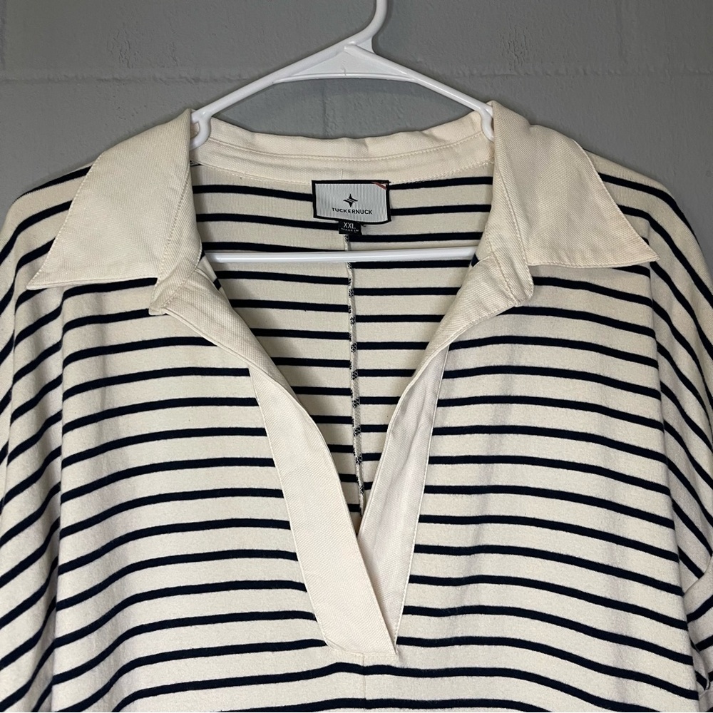 Tuckernuck Cream and Black Striped Long Sleeve Dress - Picture 6 of 11